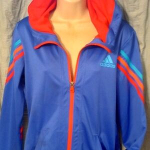 ADIDAS Retro Arcade 3 STRIPE TRACK JACKET SZ S- ELECTRIC BLUE
